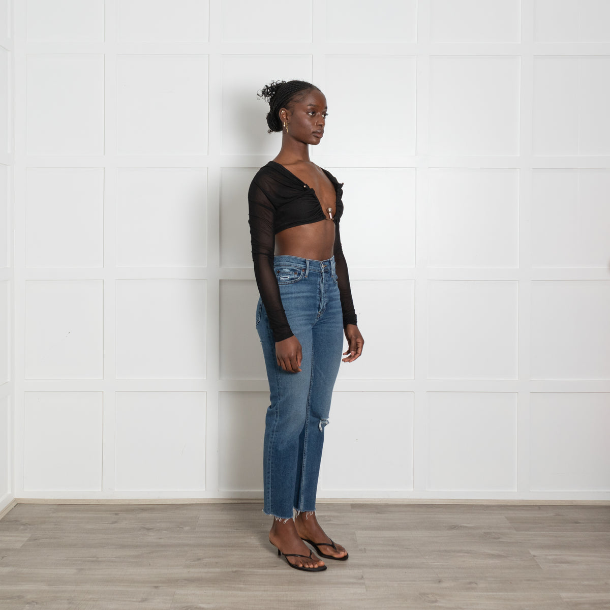 Christopher Esber Mesh Metalwork Crystal Top