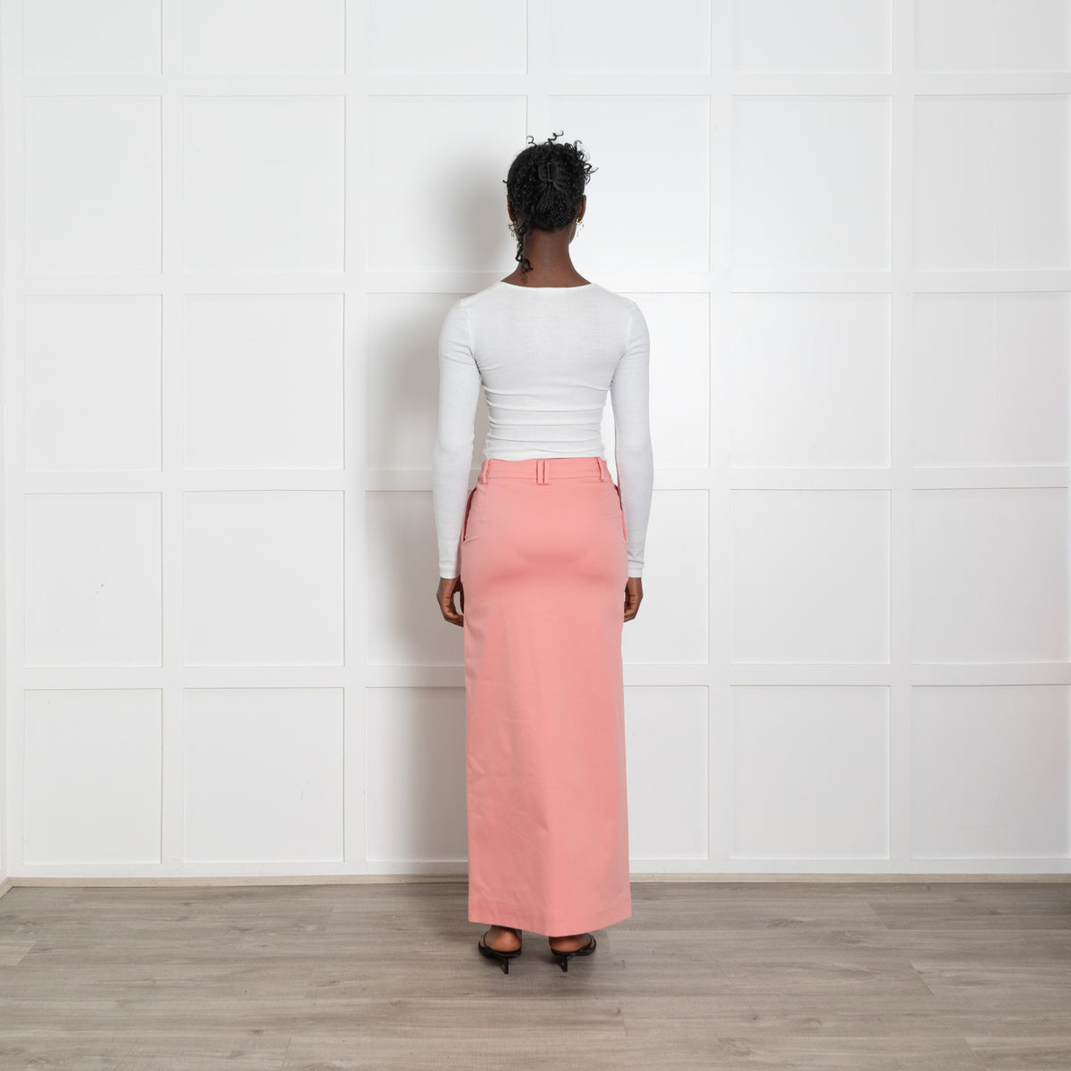 SIR. Salmon Pink Straight Pencil Skirt