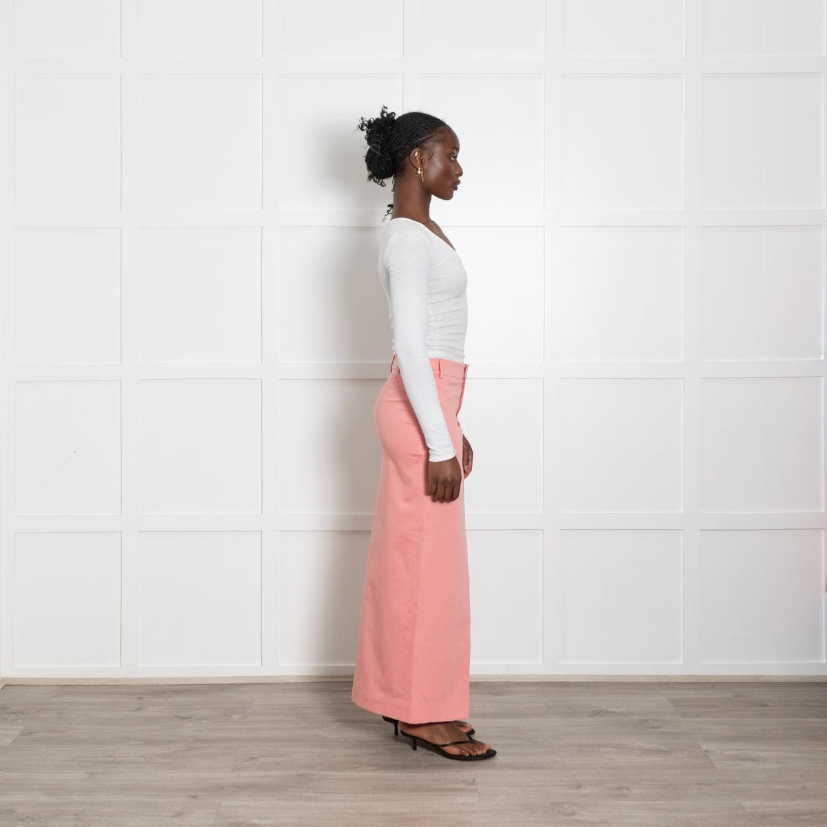SIR. Salmon Pink Straight Pencil Skirt