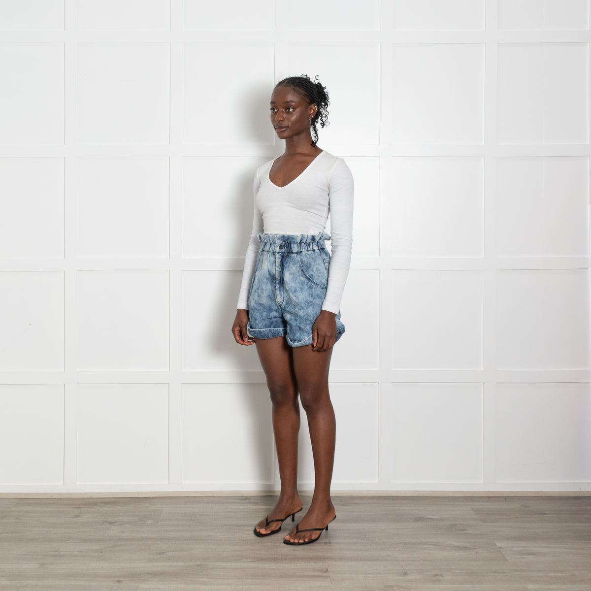 Isabel Marant Etoile Denim Paperbag Shorts
