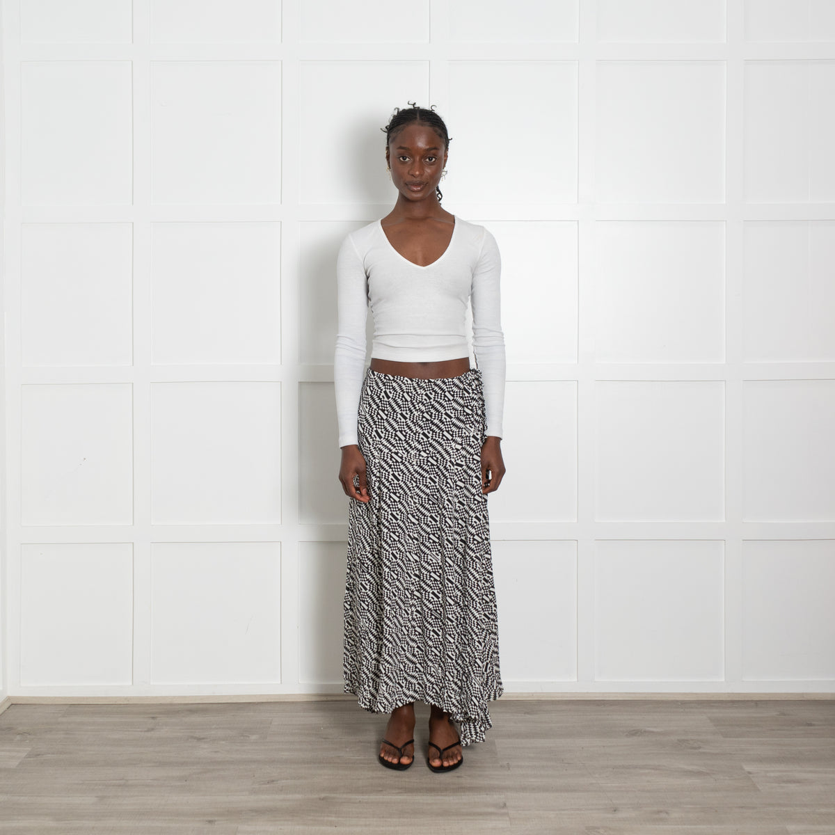 Isabel Marant Etoile Black and White Geometric Skirt