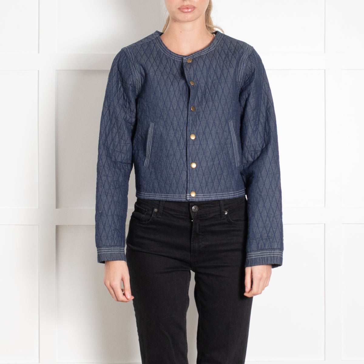 Neve & Noor Denim Blue Quilted Jacket