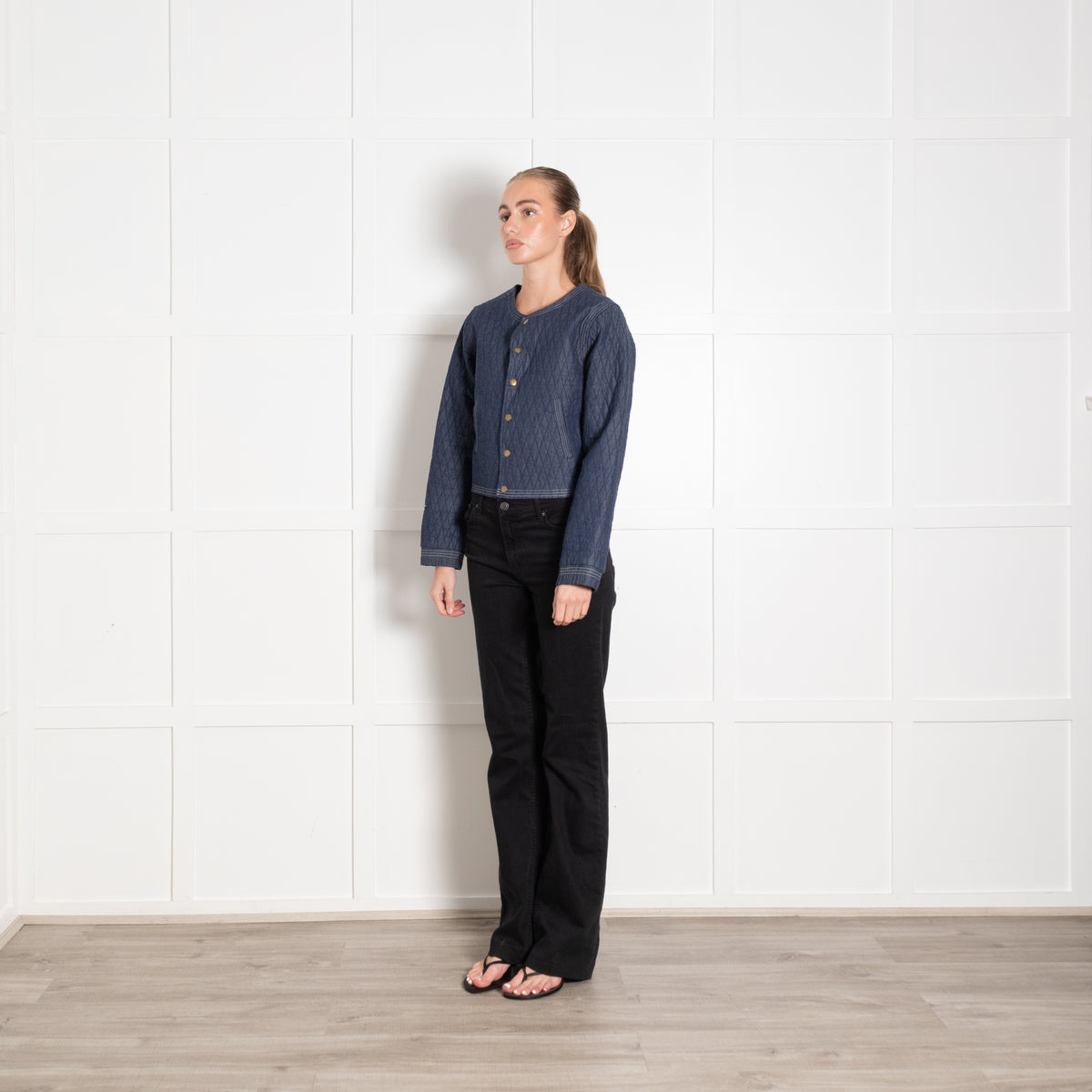 Neve & Noor Denim Blue Quilted Jacket