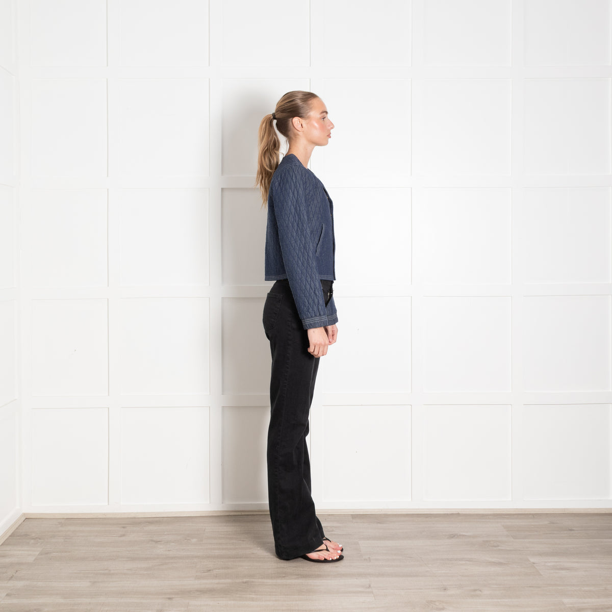Neve & Noor Denim Blue Quilted Jacket