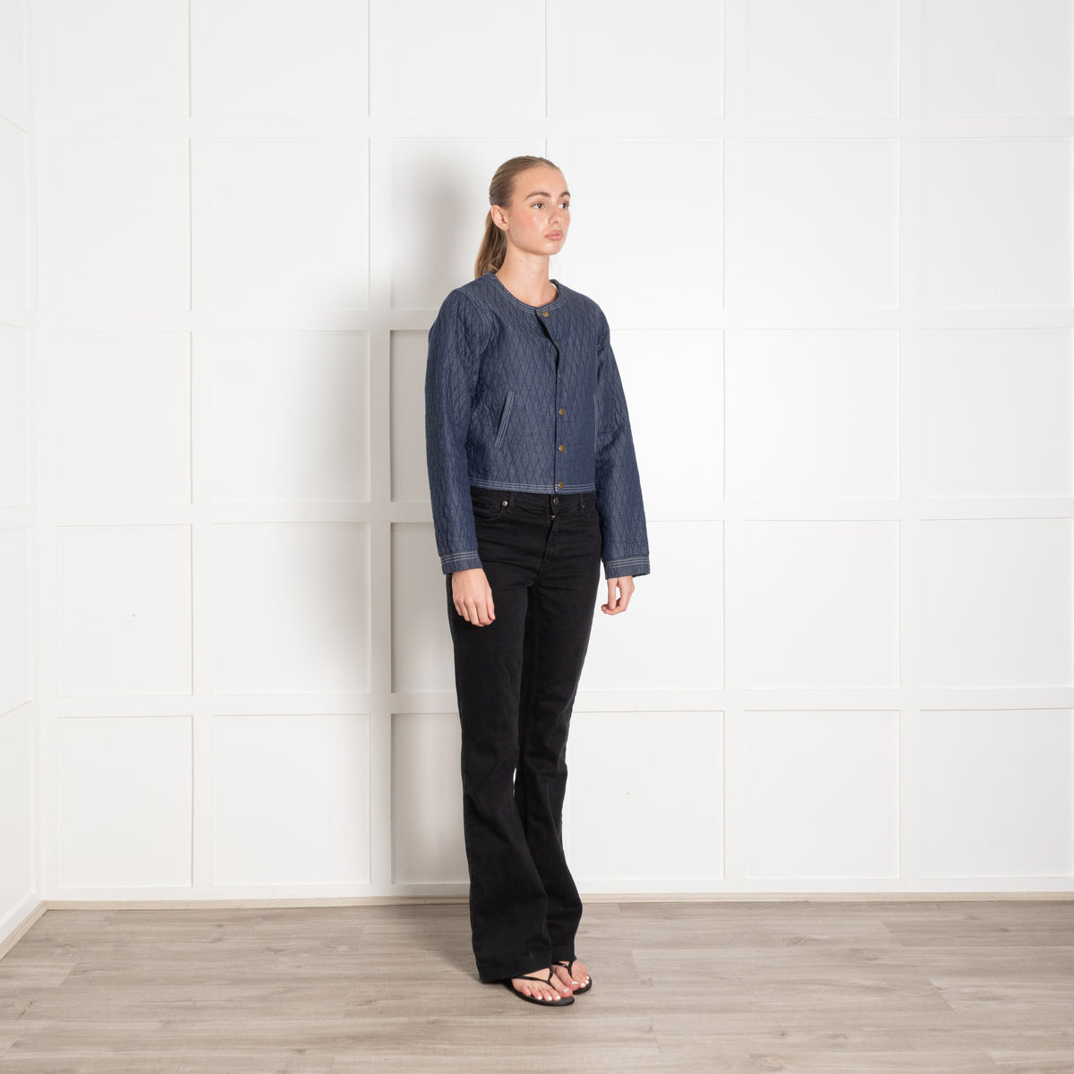Neve & Noor Denim Blue Quilted Jacket