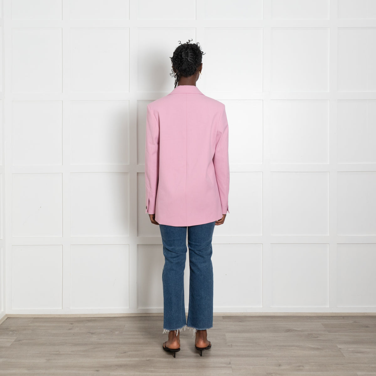 Samsoe Samsoe Pink Single Breasted Straight Fit Blazer