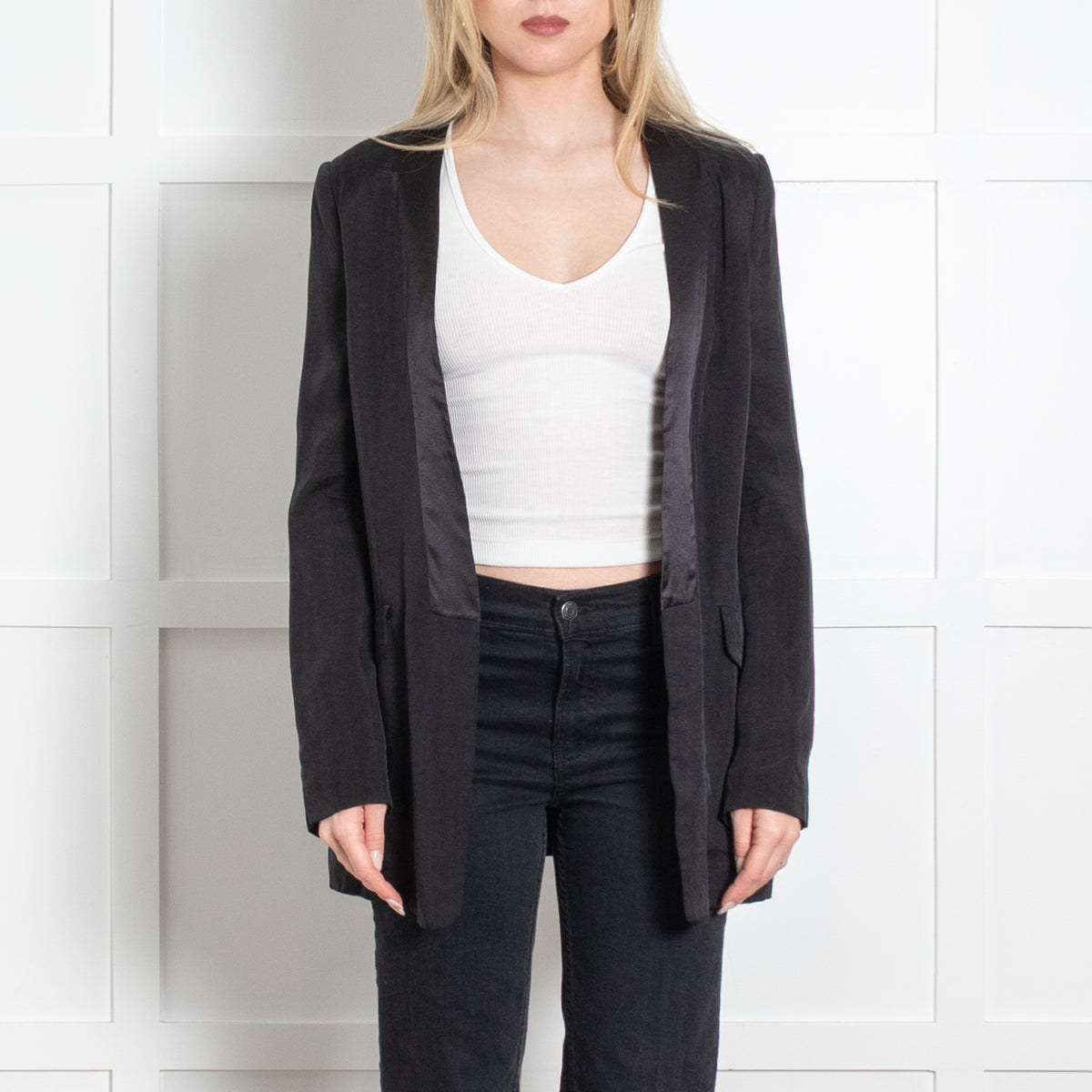 Pierre Balmain Black Soft Edge To Edge Jacket