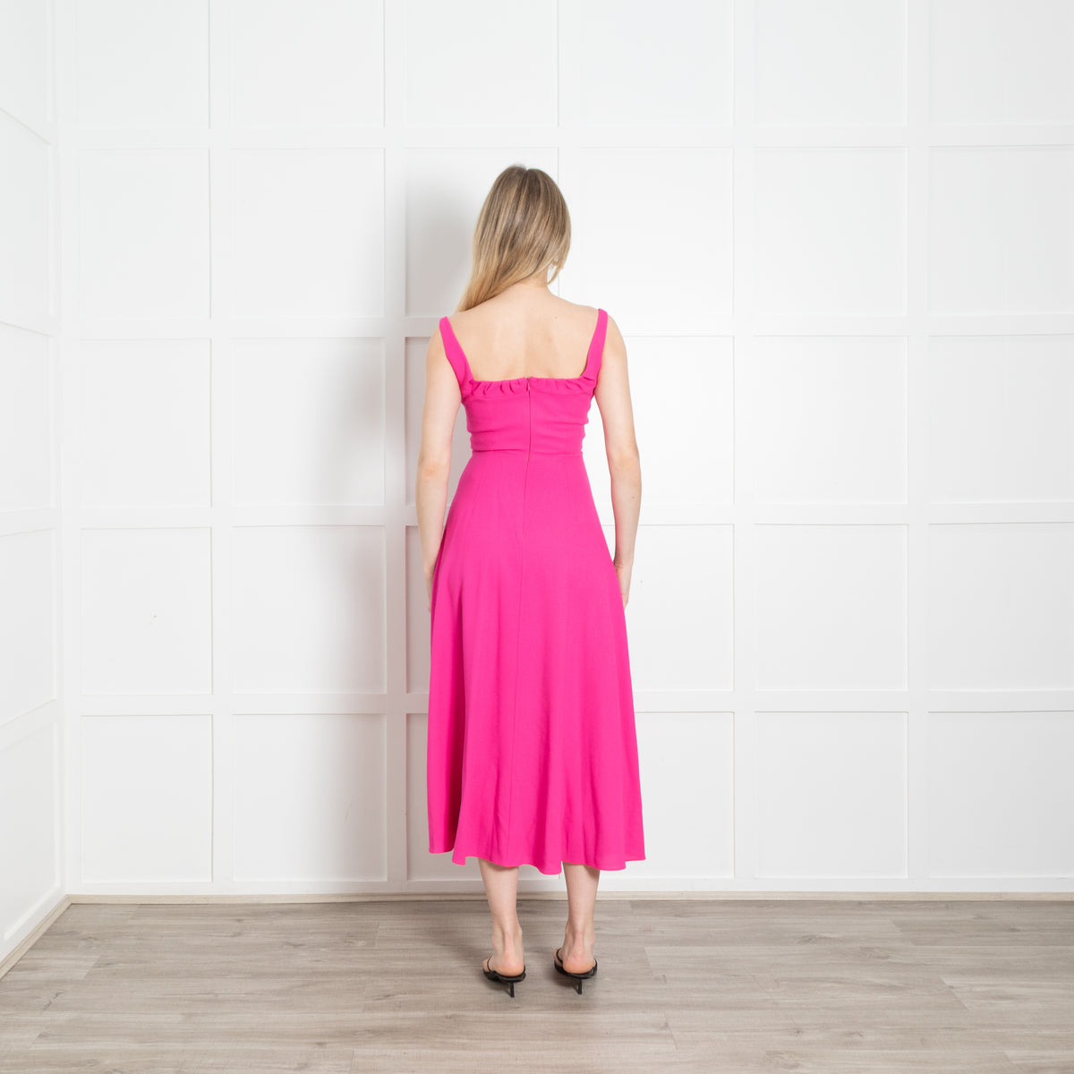 Emilia Wickstead Hot Pink Sleeveless Occasion Dress