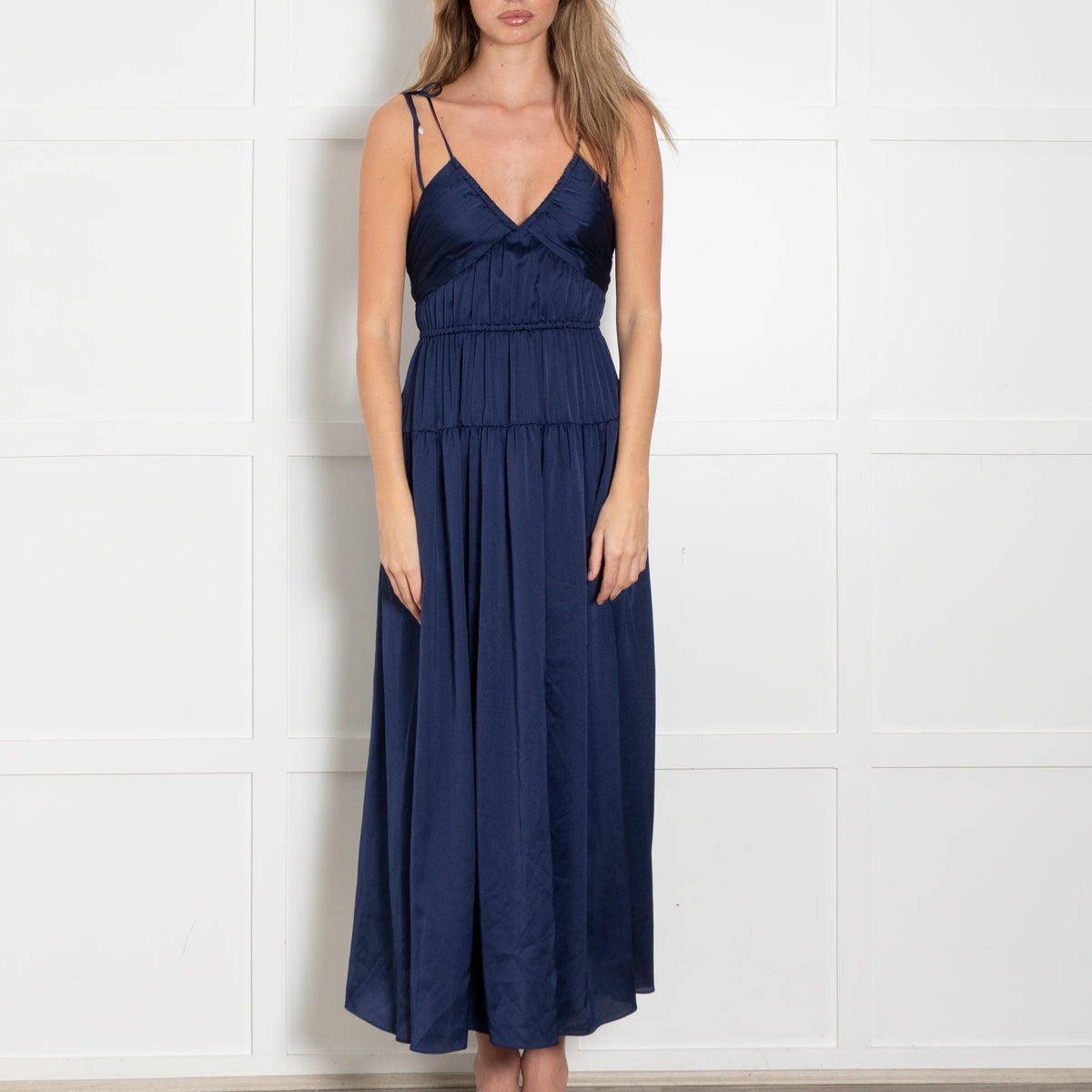 Derek Lam Navy Blue Strappy Midi Dress