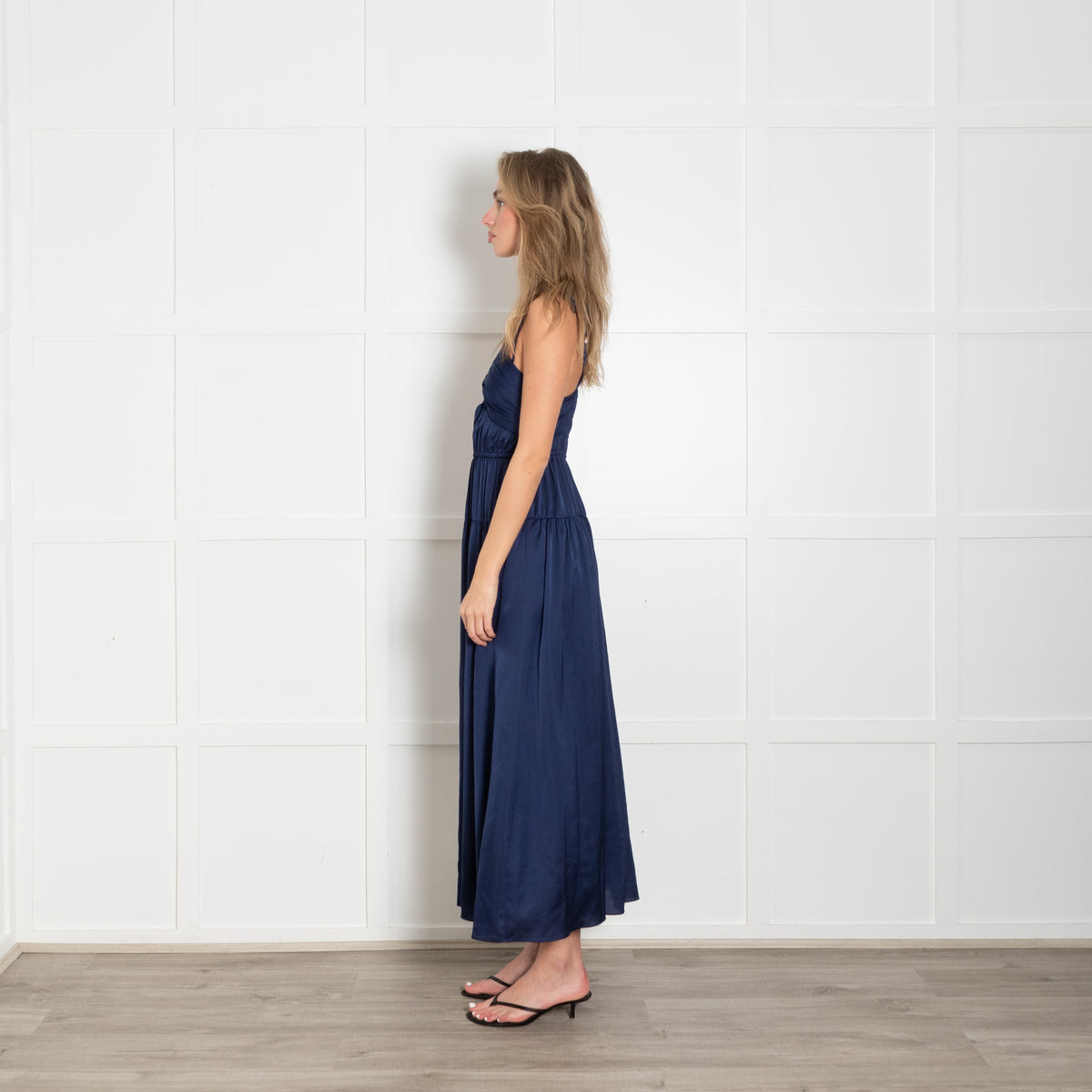 Derek Lam Navy Blue Strappy Midi Dress