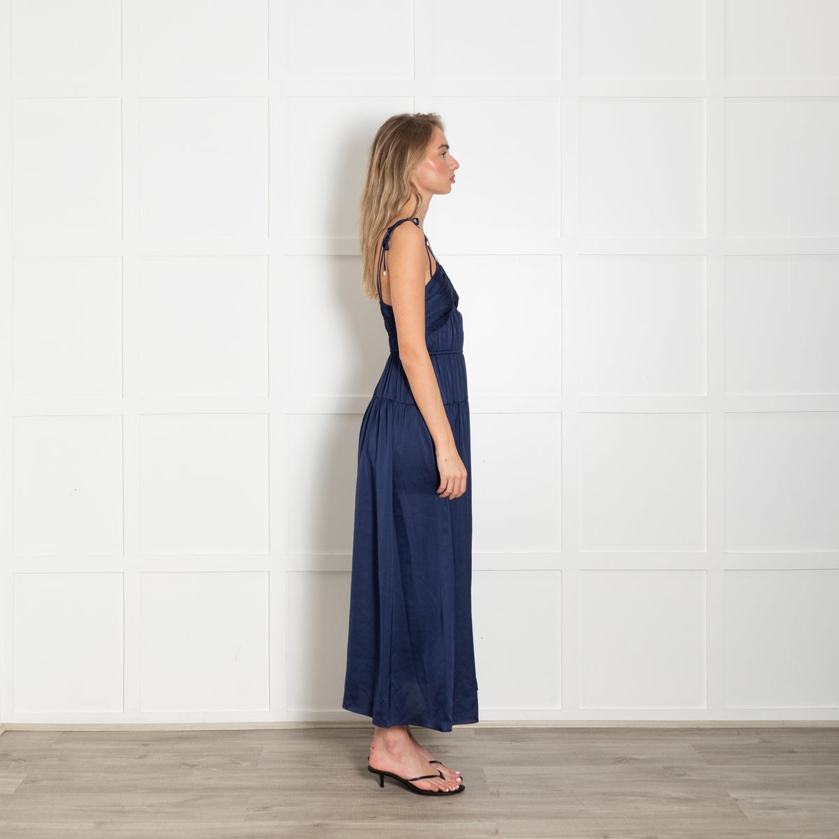 Derek Lam Navy Blue Strappy Midi Dress