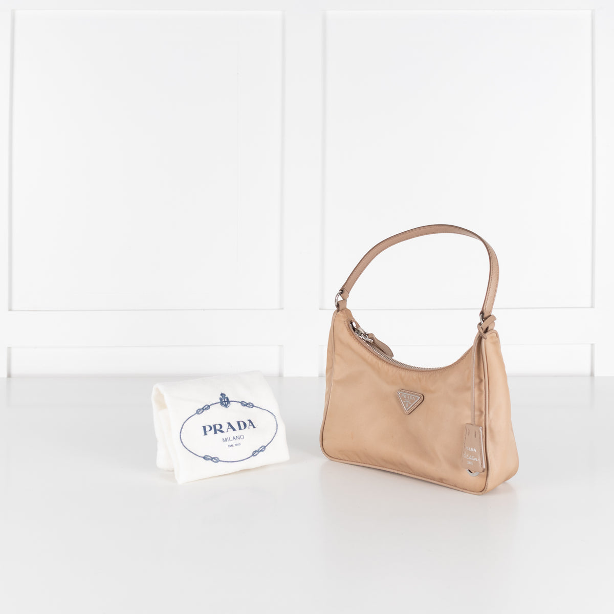 Prada Beige Re-Edition 2005 Re-Nylon Mini Bag