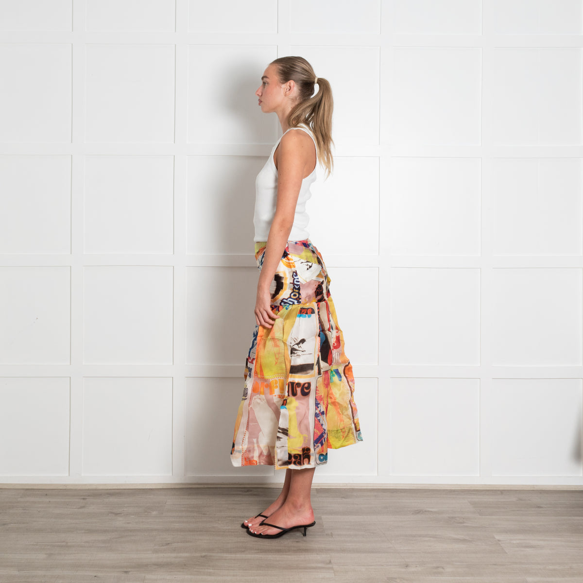 Zimmermann Brightside Draped Midi Skirt
