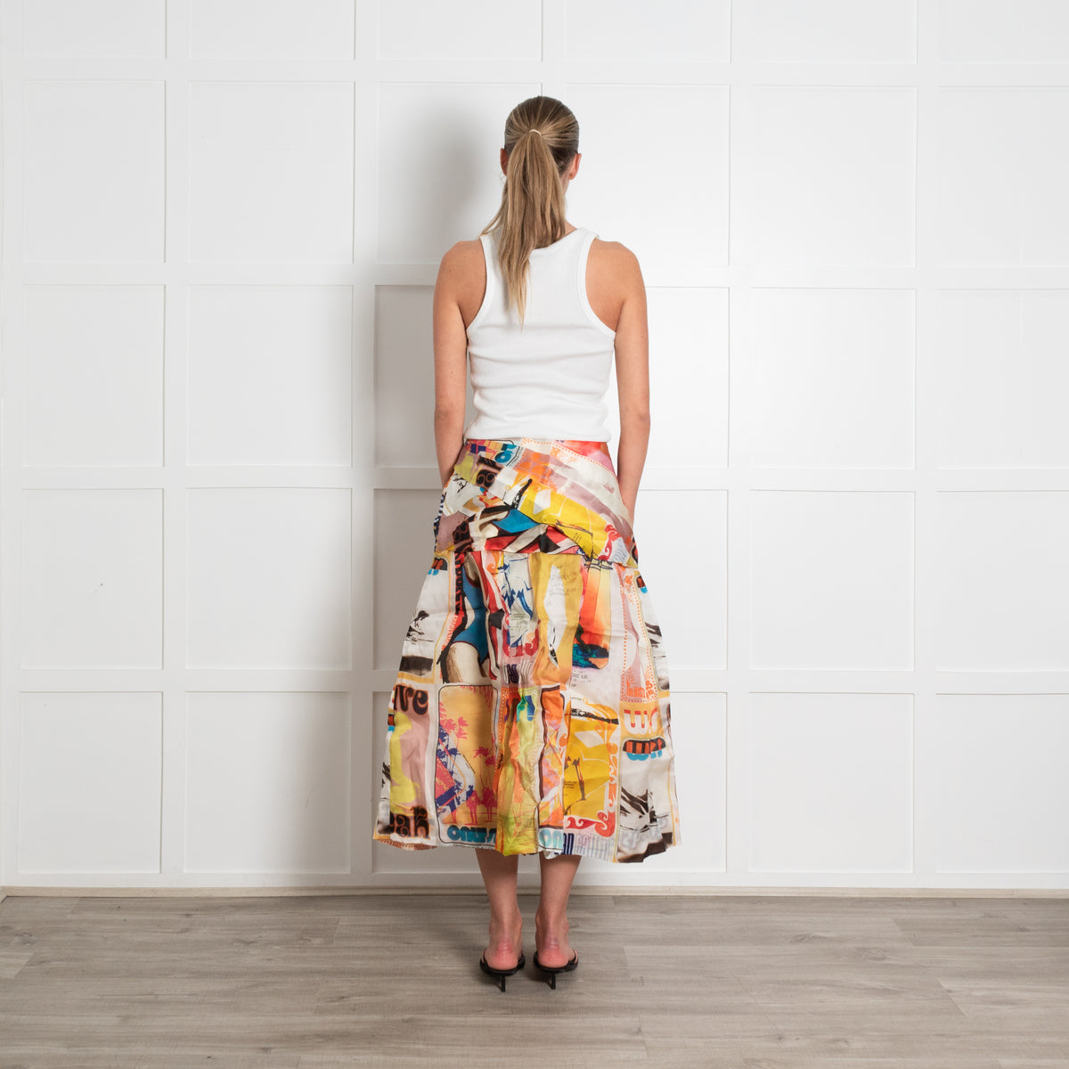 Zimmermann Brightside Draped Midi Skirt