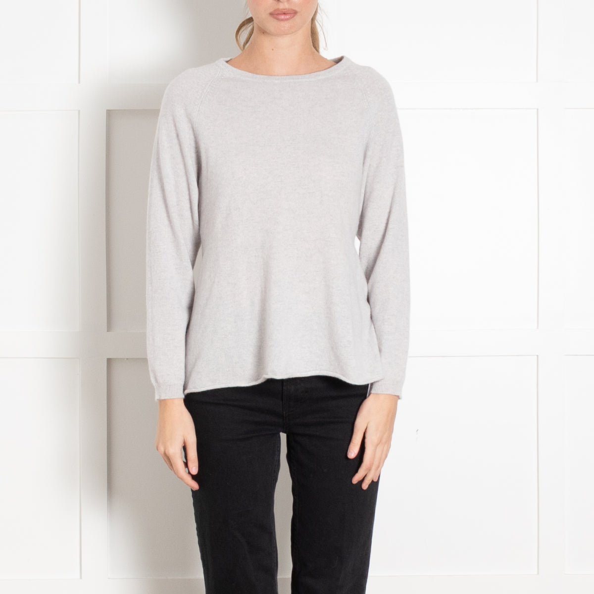 Gerts Oslo Pale Grey Round Neck Cashmere Jumper