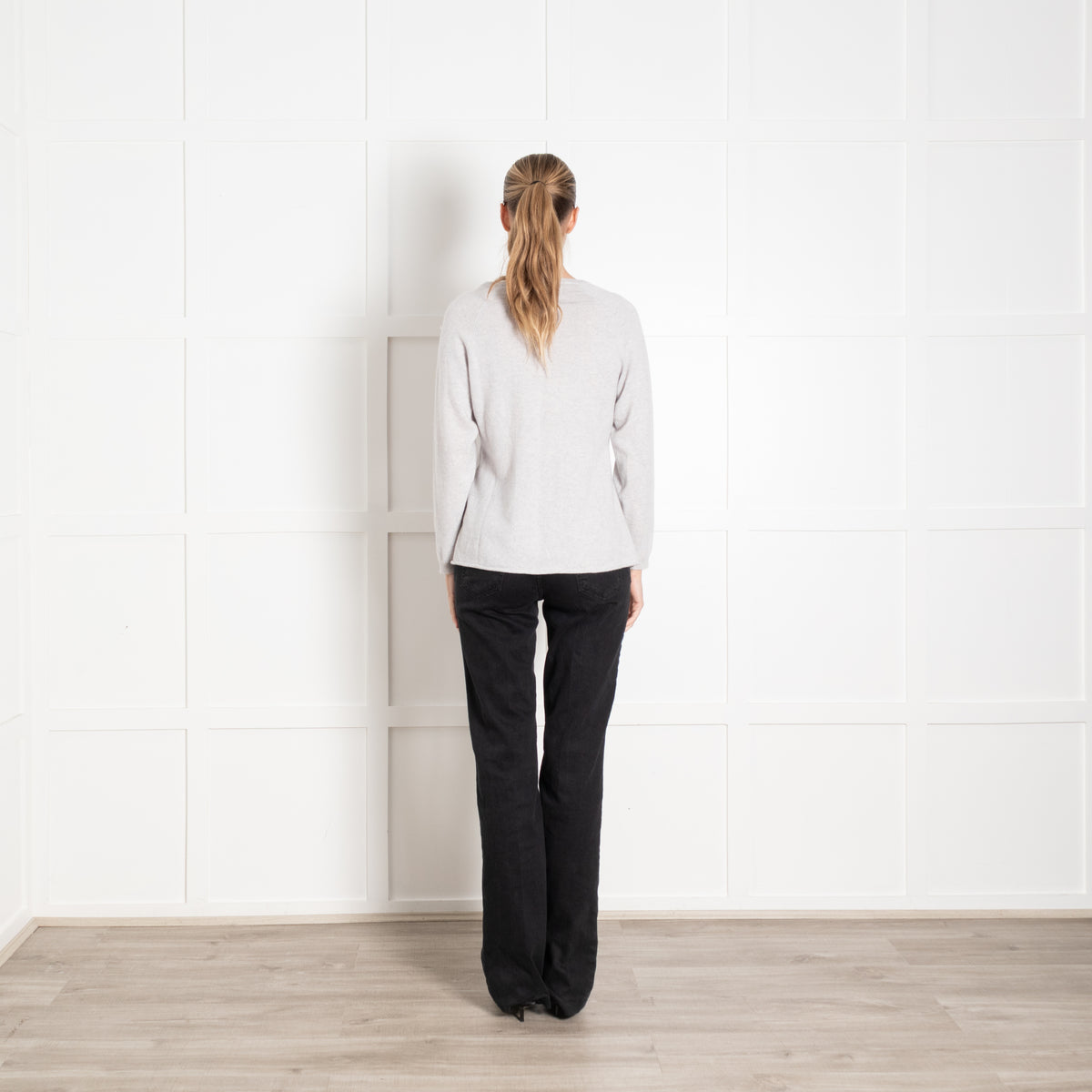 Gerts Oslo Pale Grey Round Neck Cashmere Jumper