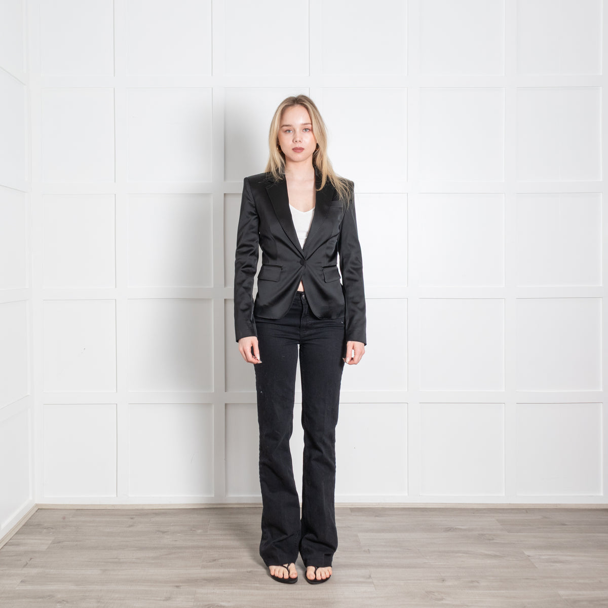 D&G Black Satin Blazer Jacket