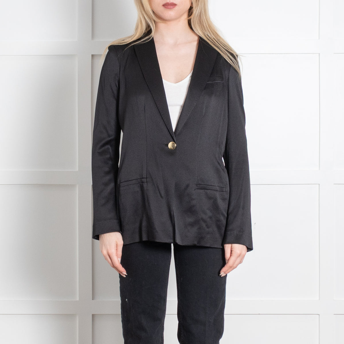 Diane Von Furstenberg Black Soft Fit Blazer Jacket