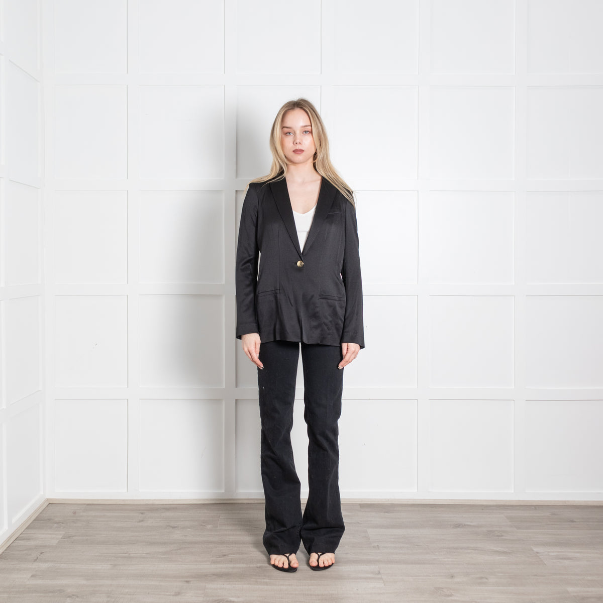 Diane Von Furstenberg Black Soft Fit Blazer Jacket