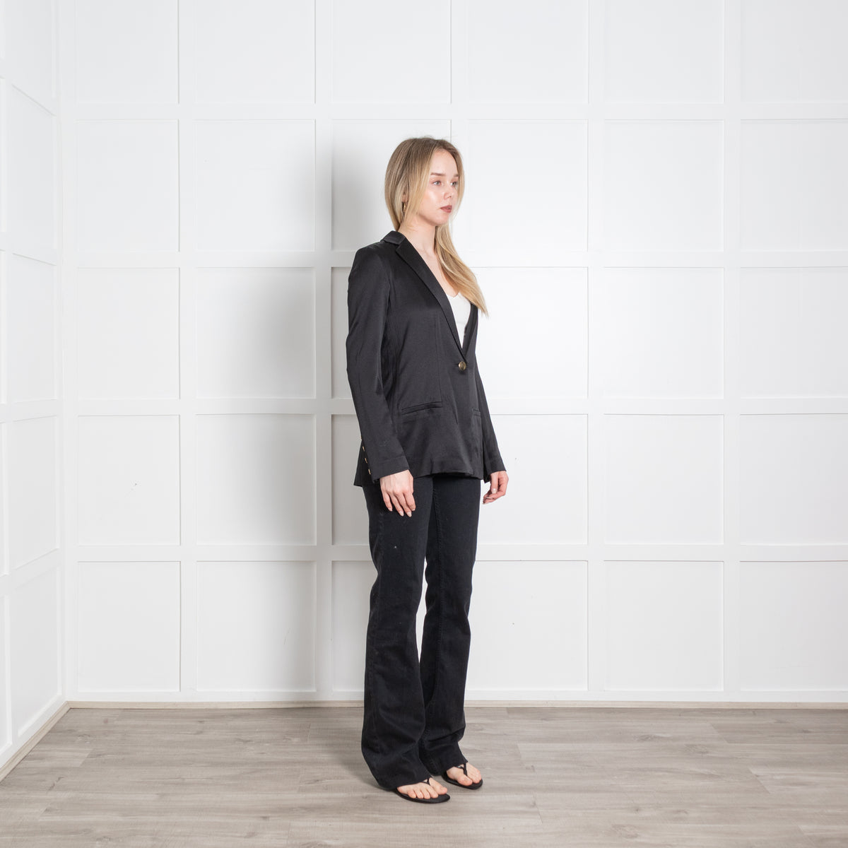 Diane Von Furstenberg Black Soft Fit Blazer Jacket