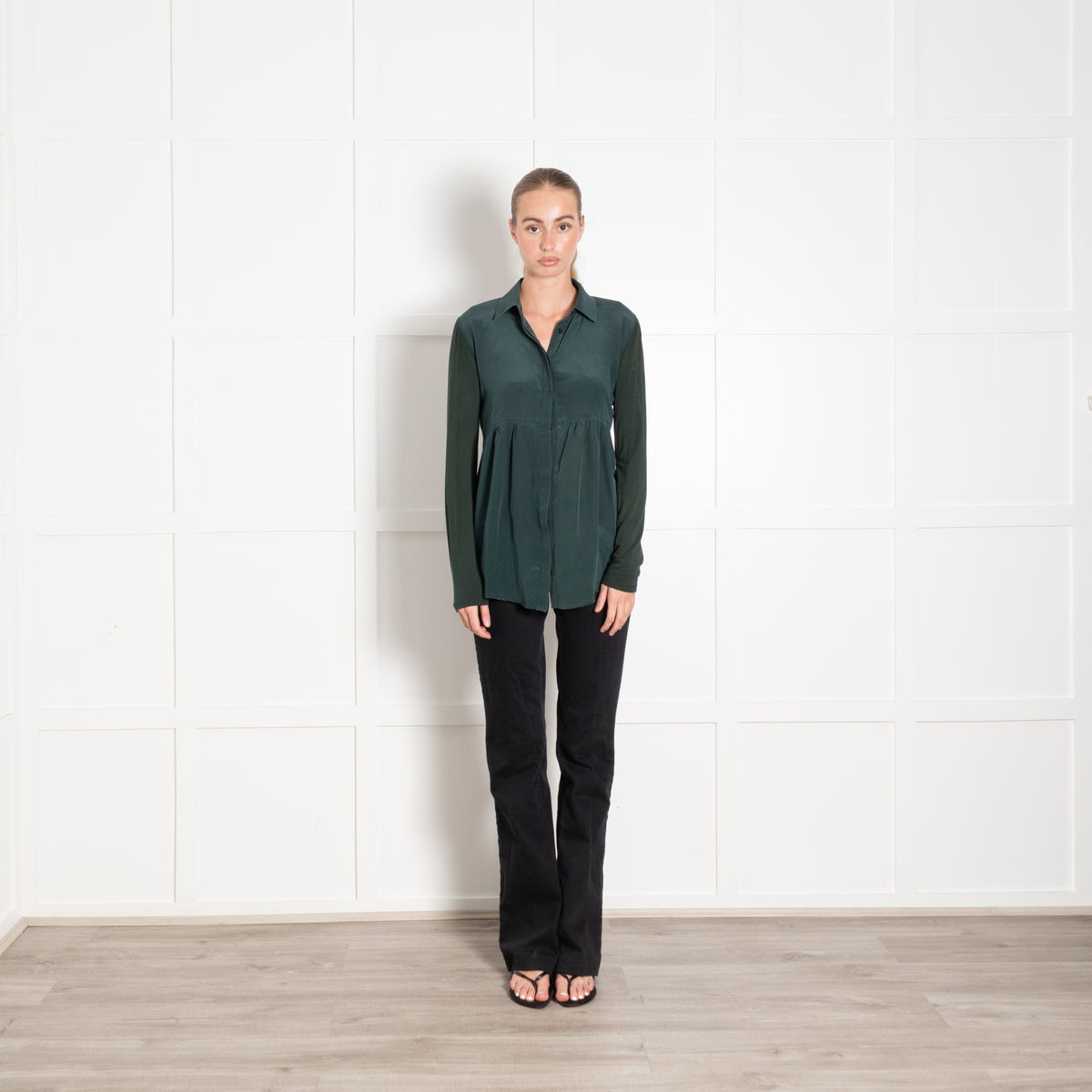 Weekend Max Mara Green Silk Blouse