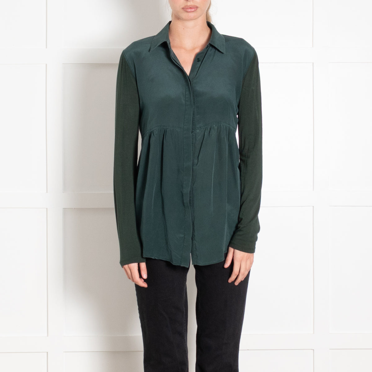 Weekend Max Mara Green Silk Blouse