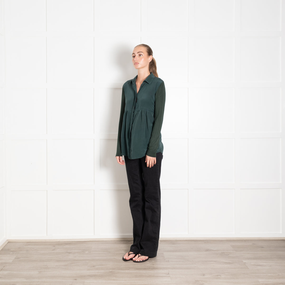 Weekend Max Mara Green Silk Blouse
