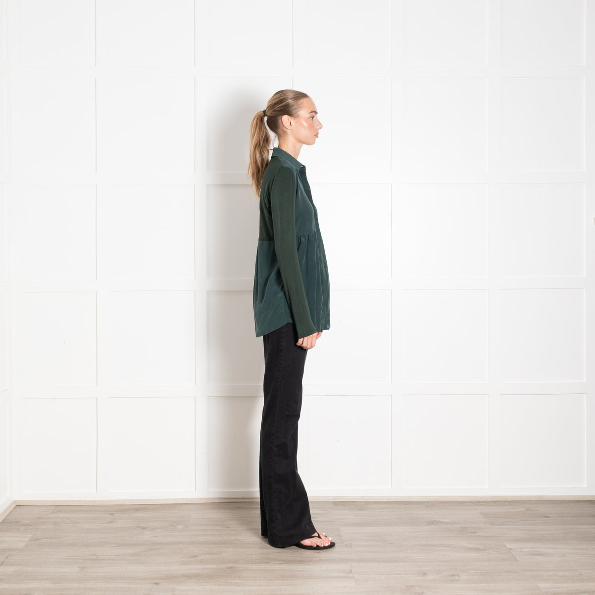 Weekend Max Mara Green Silk Blouse