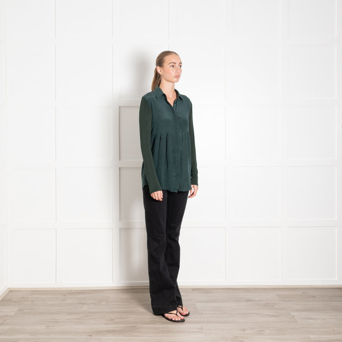 Weekend Max Mara Green Silk Blouse