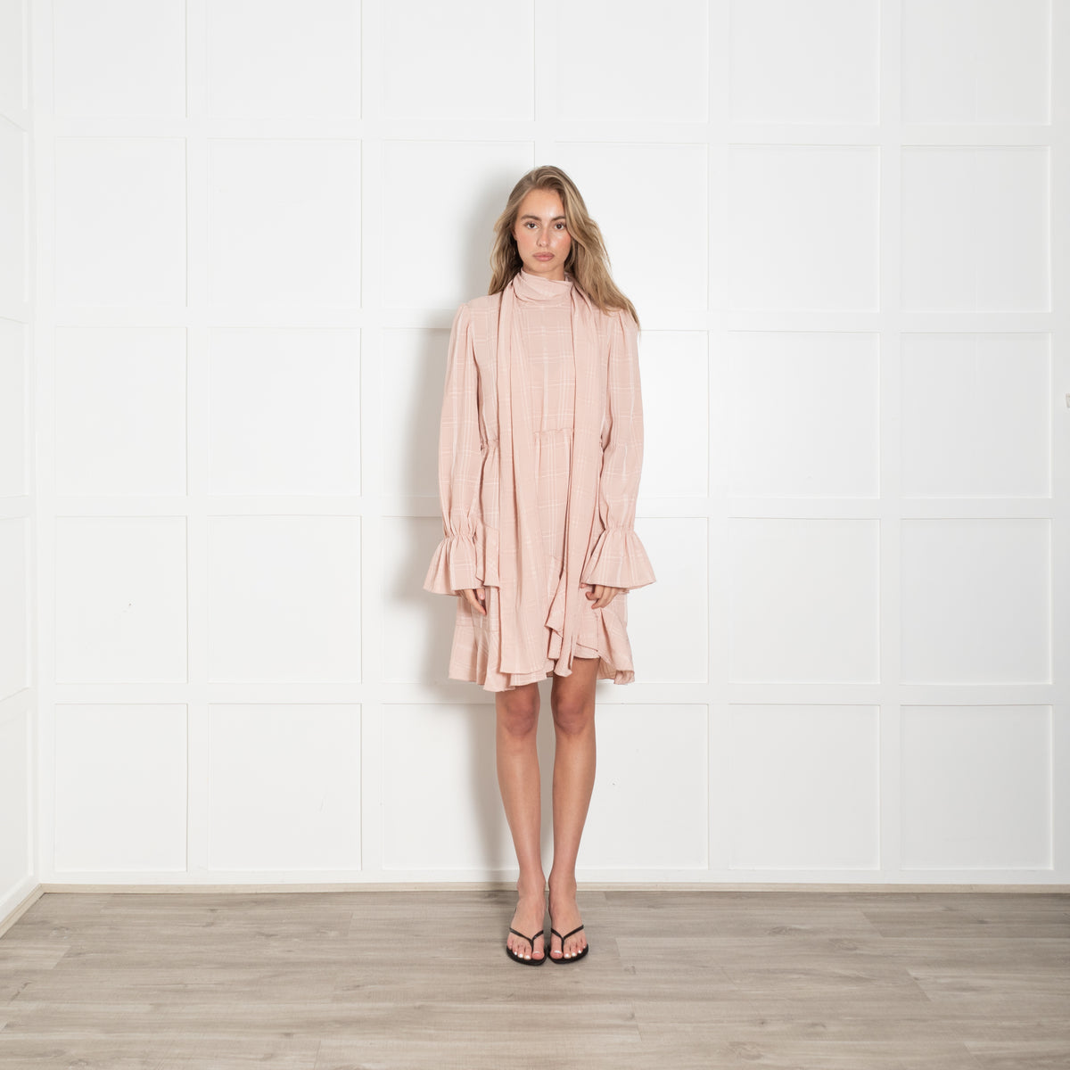 See By Chloe Smoky Pink Frilled Short Dress
