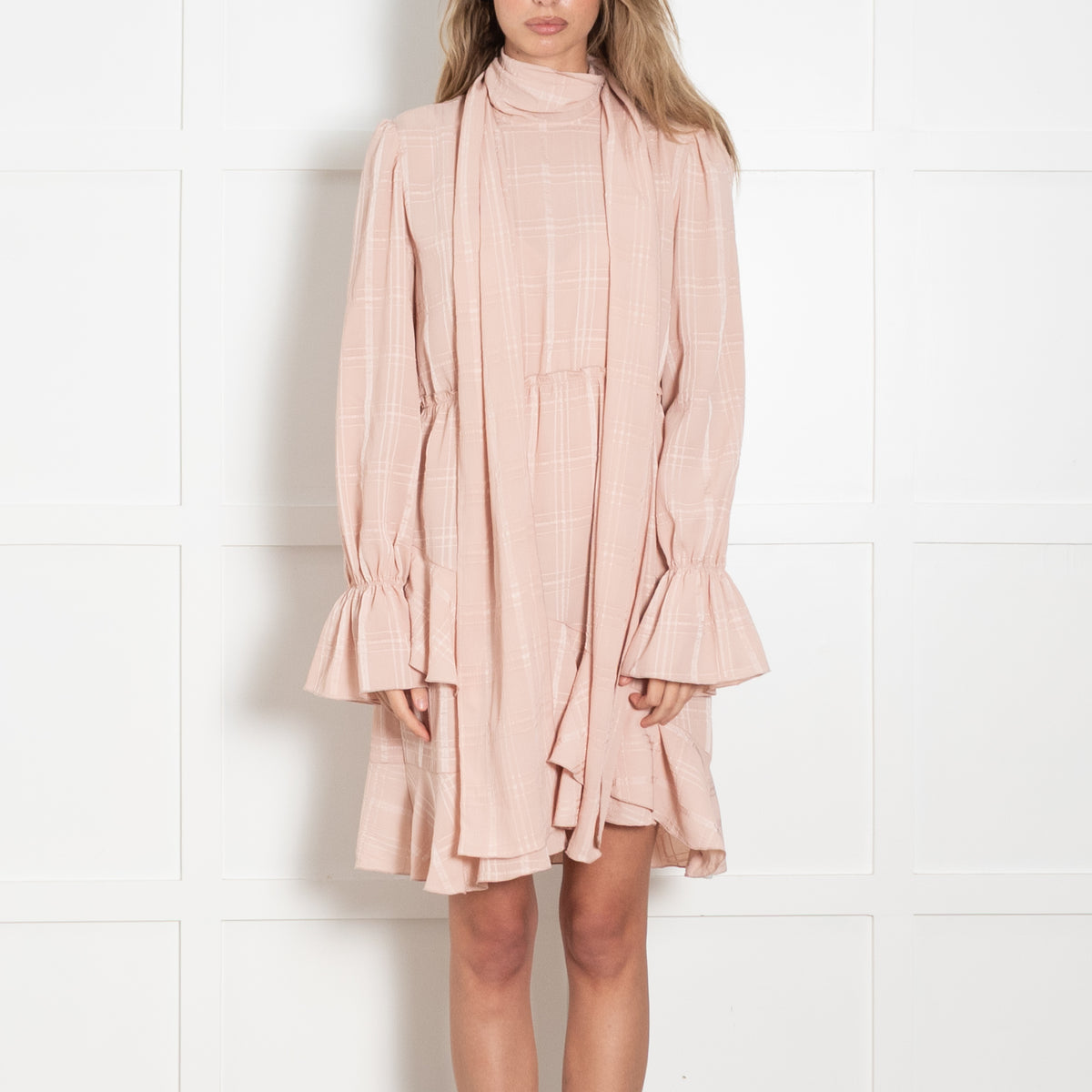 See By Chloe Smoky Pink Frilled Short Dress