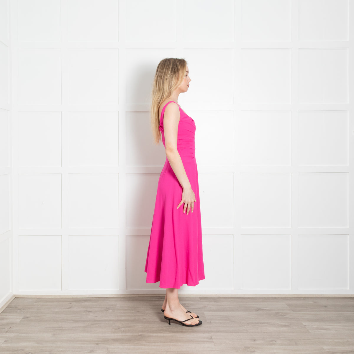 Emilia Wickstead Hot Pink Sleeveless Occasion Dress