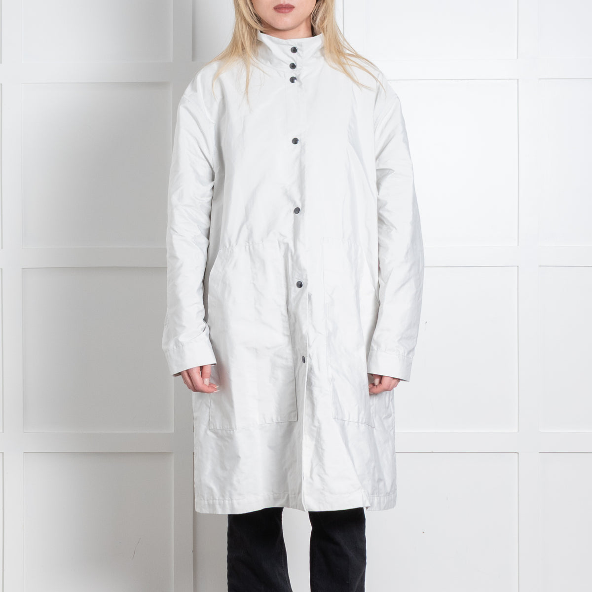 Sarah Pacini Neutral Oversized Coat
