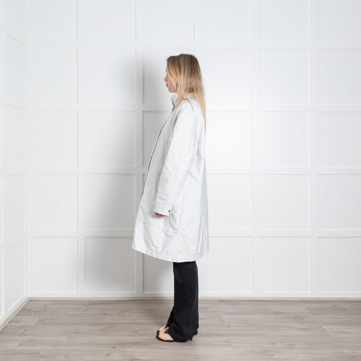 Sarah Pacini Neutral Oversized Coat