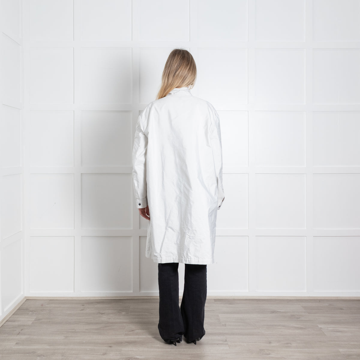 Sarah Pacini Neutral Oversized Coat