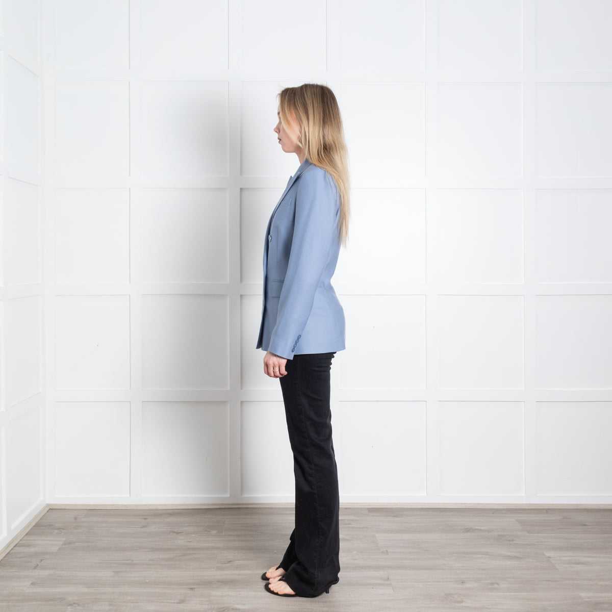 Ralph Lauren Blue Cashmere Double Breasted Blazer Jacket
