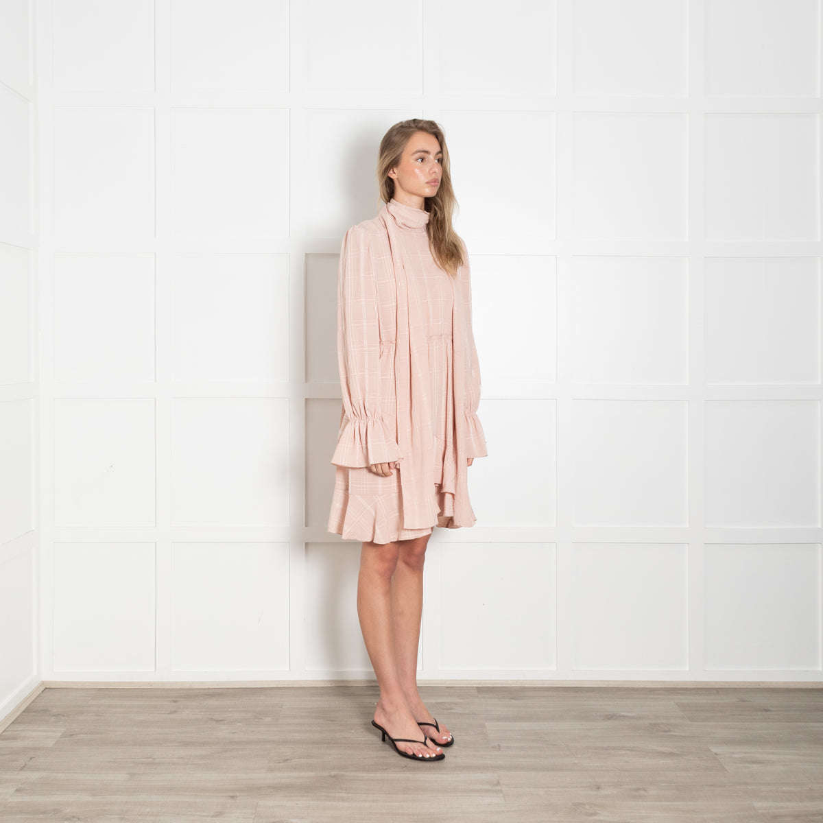 See By Chloe Smoky Pink Frilled Short Dress