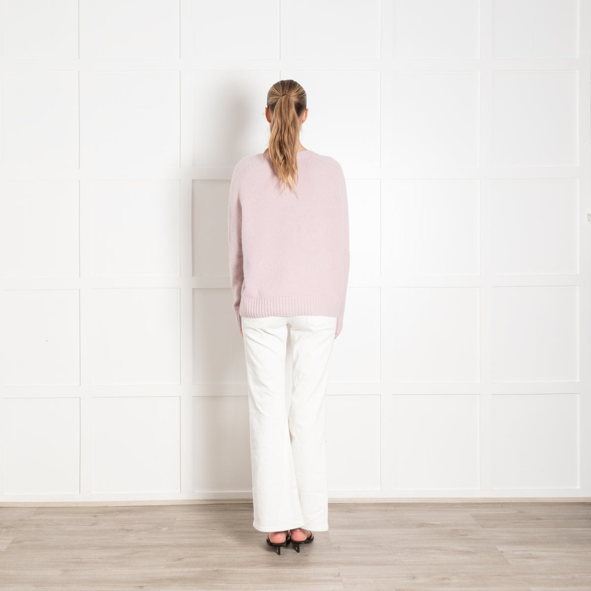 Joseph Blush Pink Cashmere V-Neck Sweater