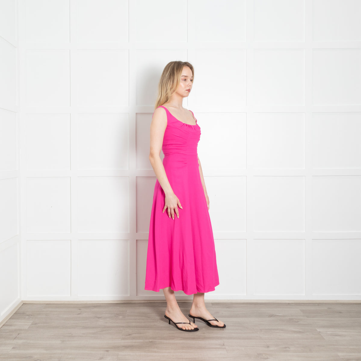 Emilia Wickstead Hot Pink Sleeveless Occasion Dress