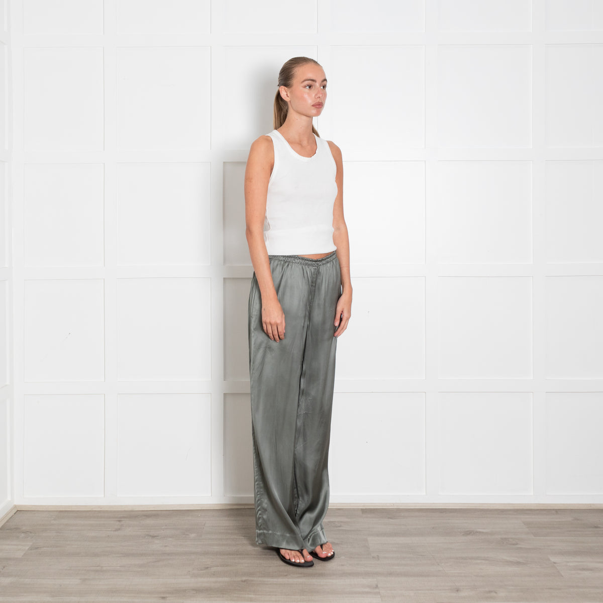 Vince Green Elasticated Waist Trousers