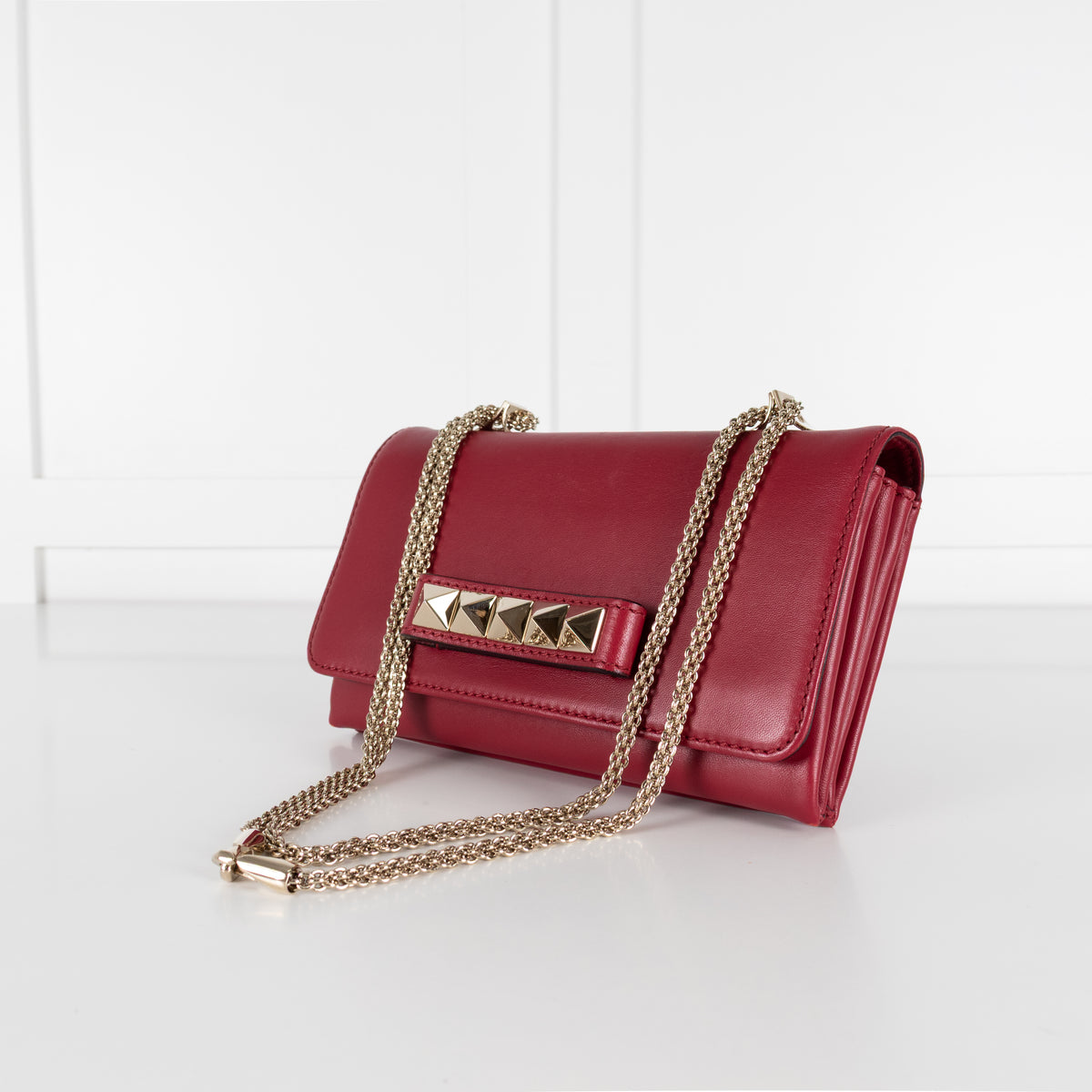 Valentino Red Leather Vavavoom Shoulder Bag