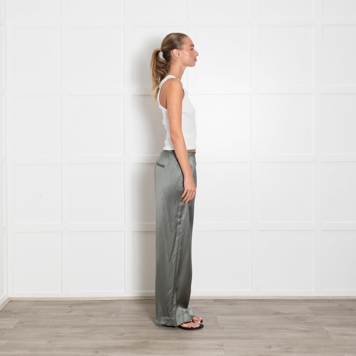 Vince Green Elasticated Waist Trousers