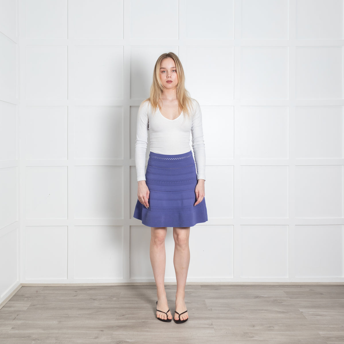 Sandro Purple Knit Mini Skirt