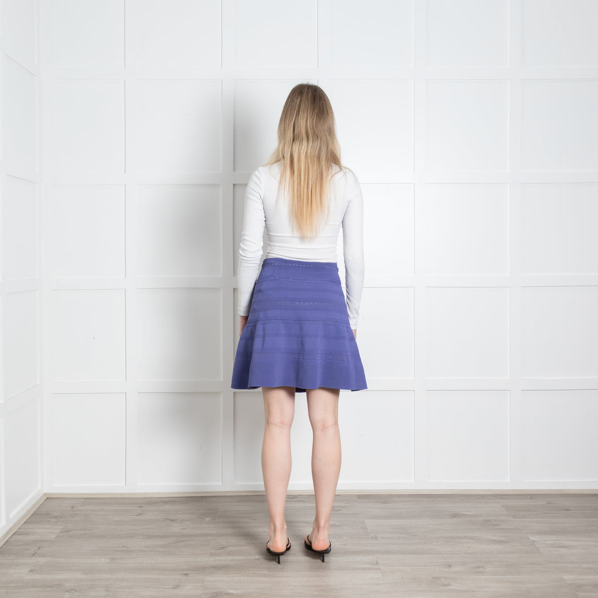 Sandro Purple Knit Mini Skirt