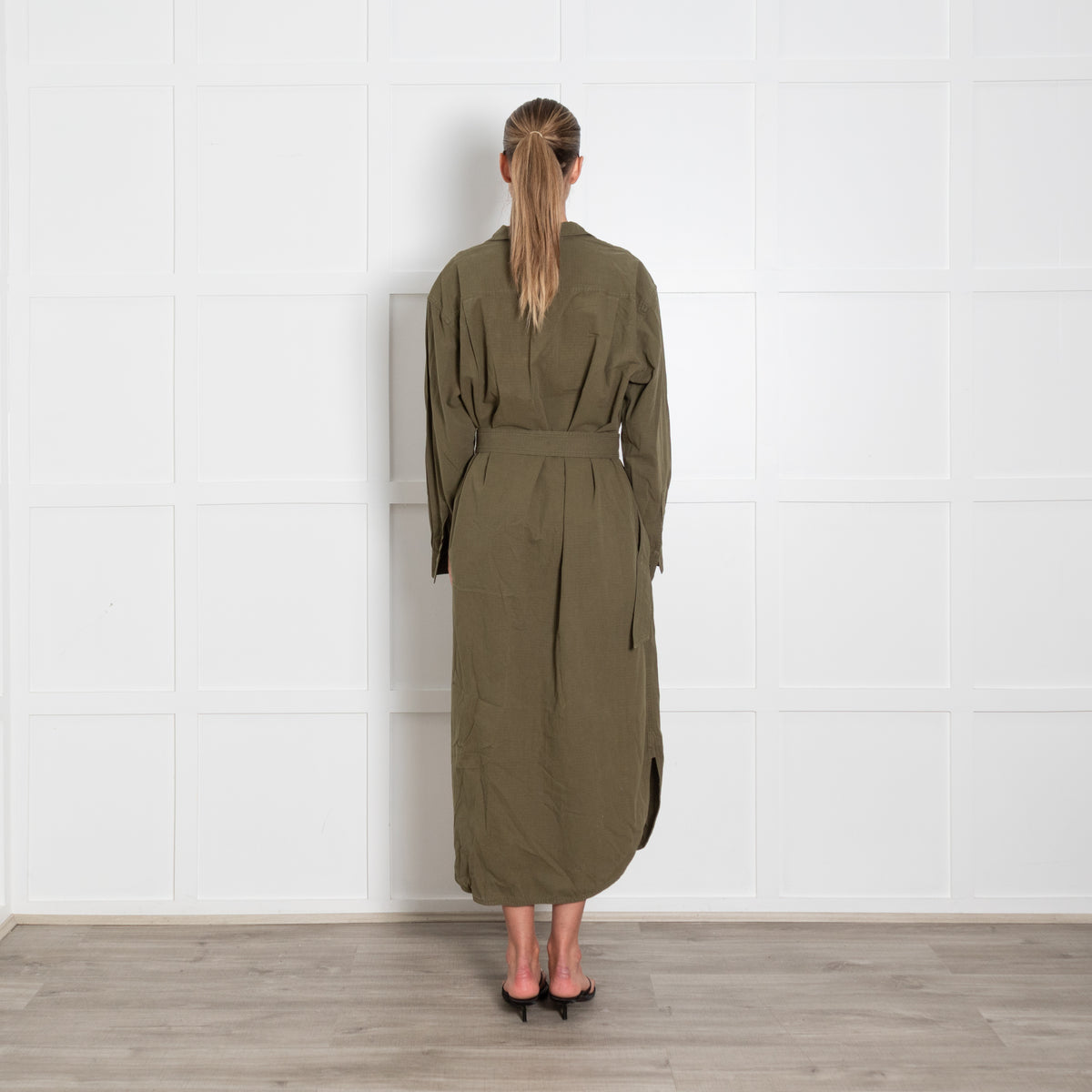Wiggy Kit Khaki Shirt Dress