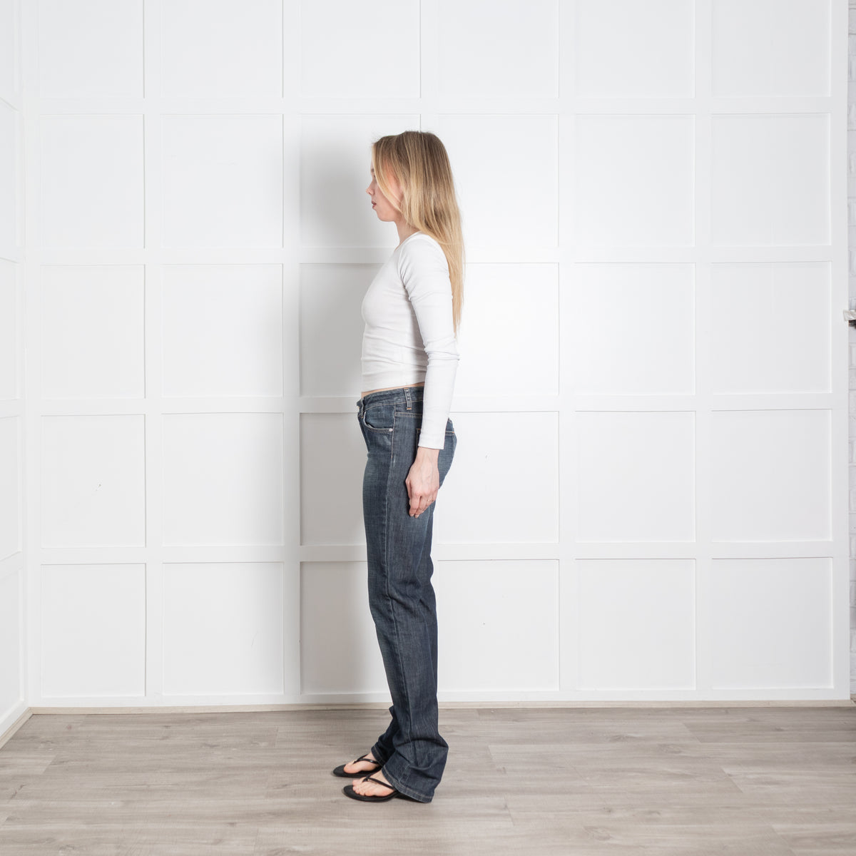 Acne Blue Denim Straight Leg Jeans