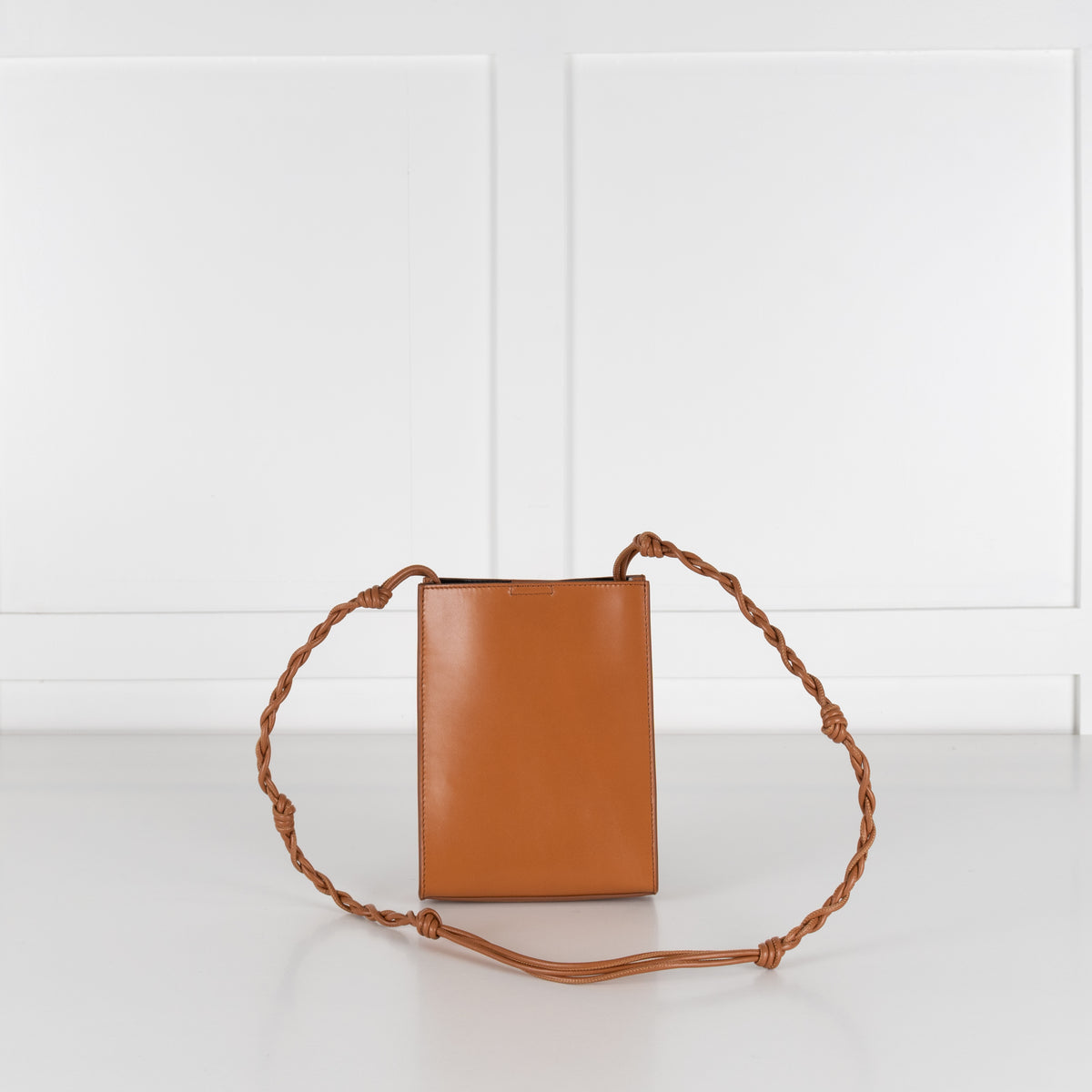 Jil Sander Tan Leather Braided Strap Small Bag