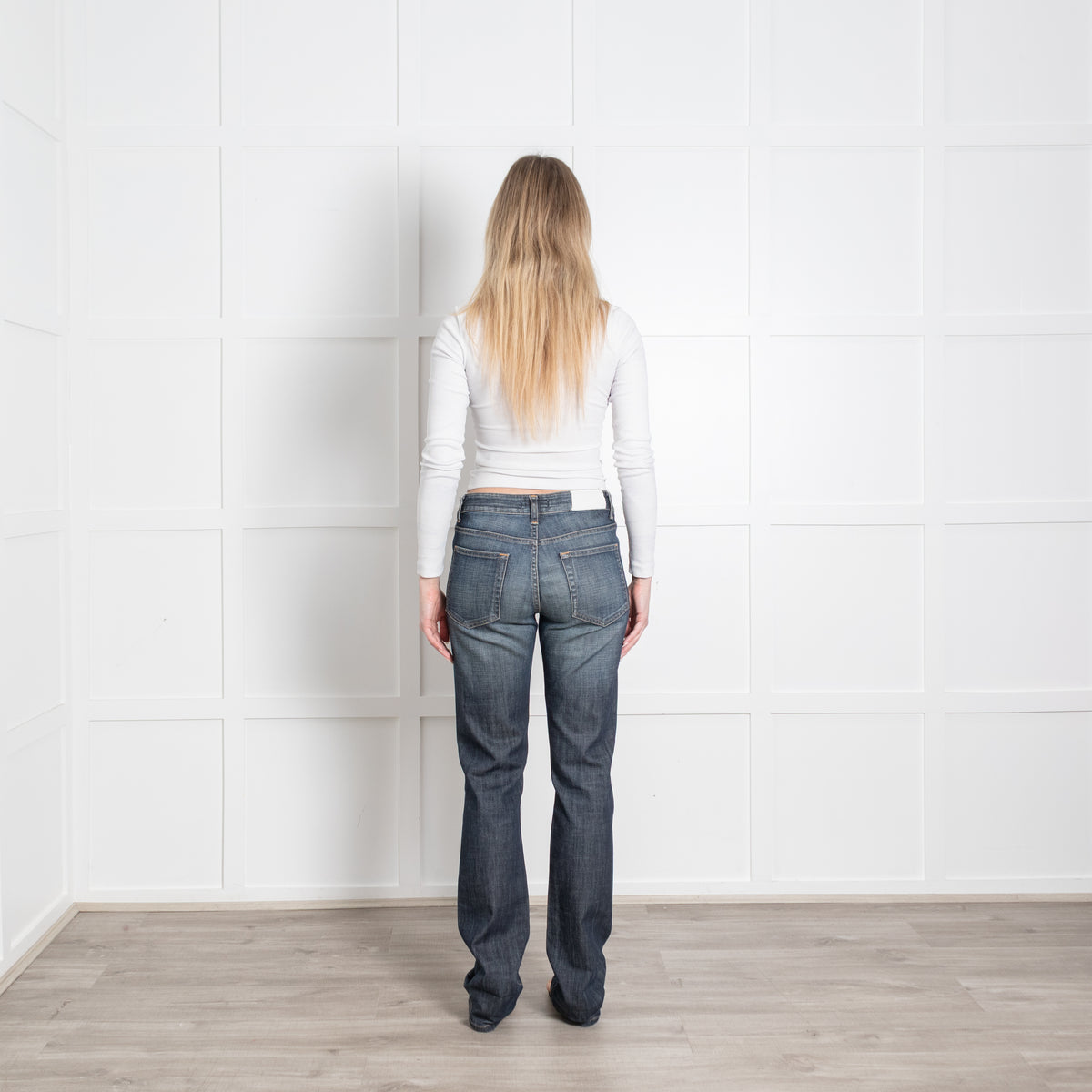 Acne Blue Denim Straight Leg Jeans