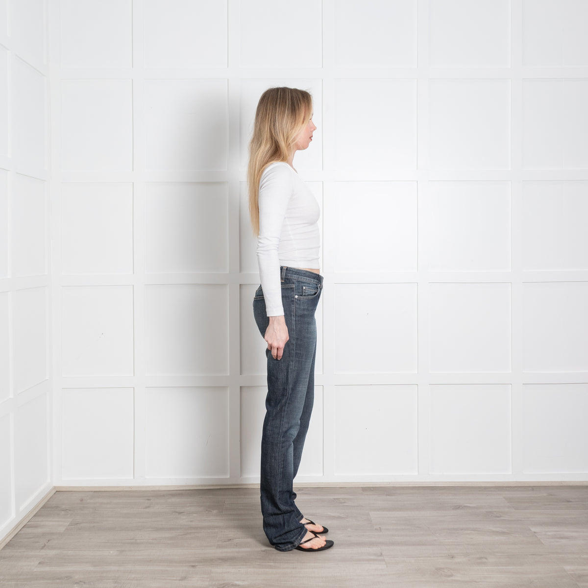 Acne Blue Denim Straight Leg Jeans