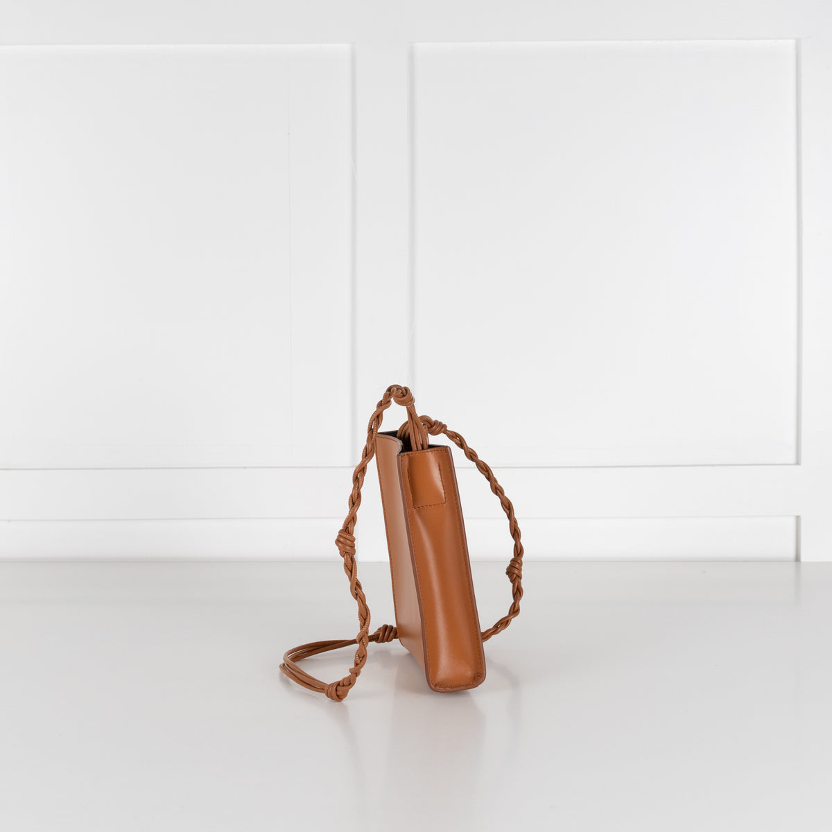 Jil Sander Tan Leather Braided Strap Small Bag